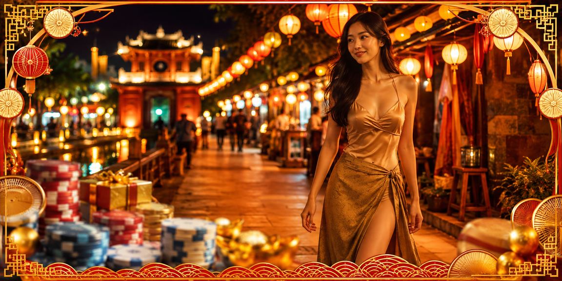 Không gian casino và cá cược tại chợ đêm Hà Nội nhộn nhịp
